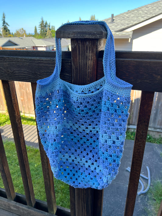 Blue market bag